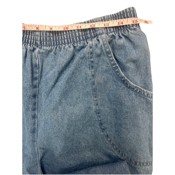 Briggs Women's Elastic Waist Jeans Size 18 Medium Blue 2-Pocket Classic Casual - Picture 7 of 9